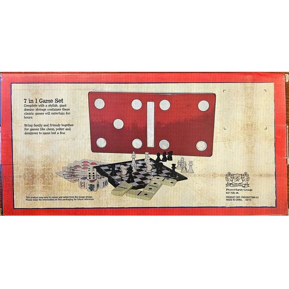 Retro Games 7 in 1 Games, Vintage Games Chess Poker Dominos Peers Hardy Group - Picture 2 of 2